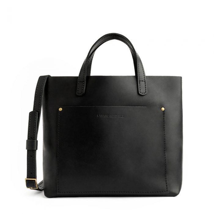 Portland Medium Crossbody Tote - Black
