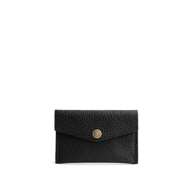 Portland Mini Envelope Wallet - Pebbled black