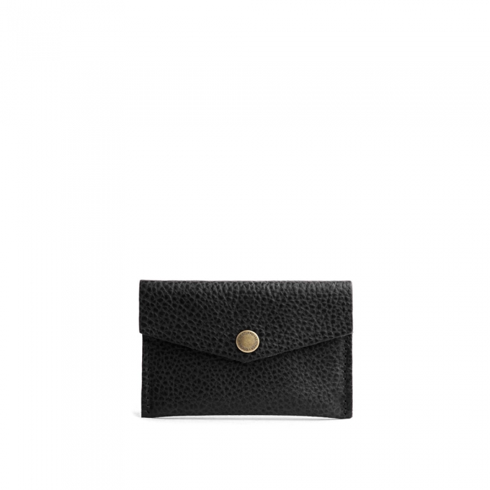 Portland Mini Envelope Wallet - Pebbled black