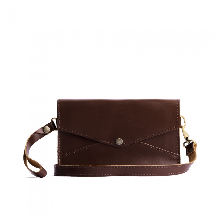 Portland Envelope Convertible Crossbody - Chocolate Brown