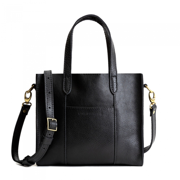 Portland Lola Crossbody Tote - Pebbled black