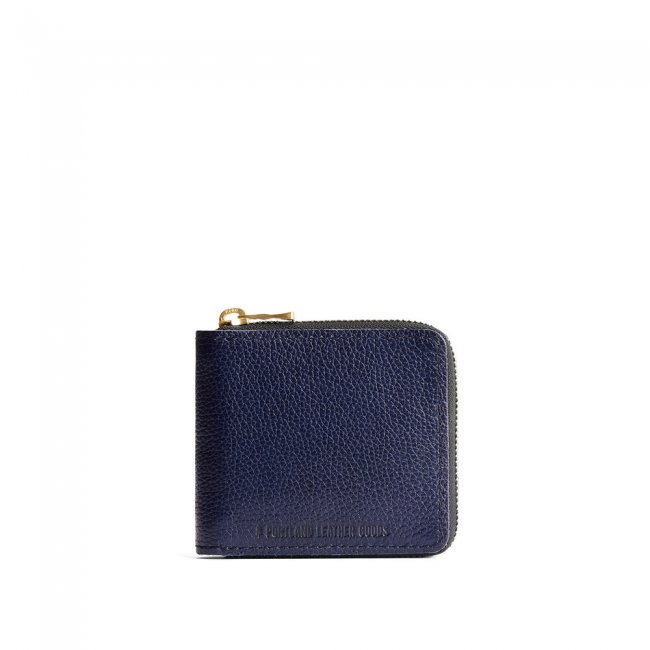 Portland Small Zipper Bifold Wallet - Cobalt