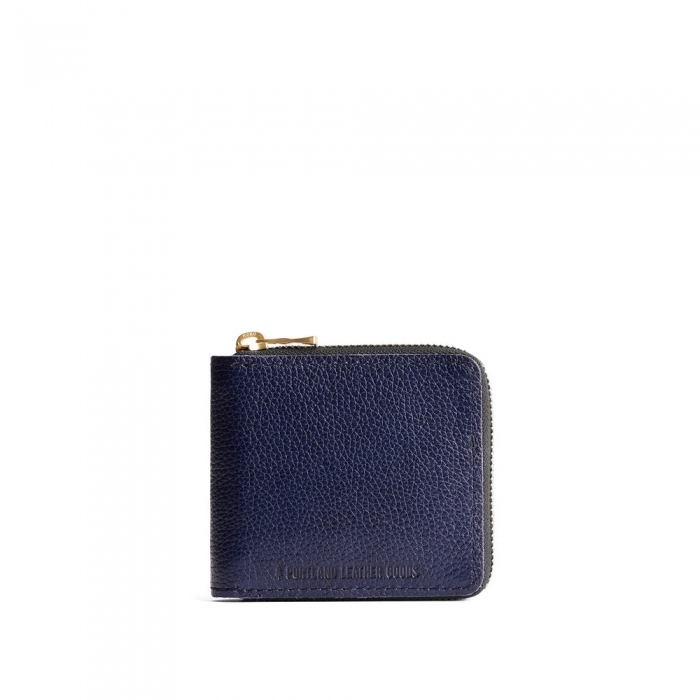 Portland Small Zipper Bifold Wallet - Cobalt