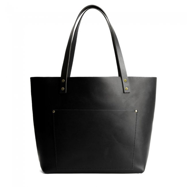 Portland Leather Tote Bag - Black