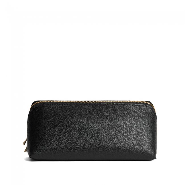 Portland Wide Mouth Pouch - Pebbled black