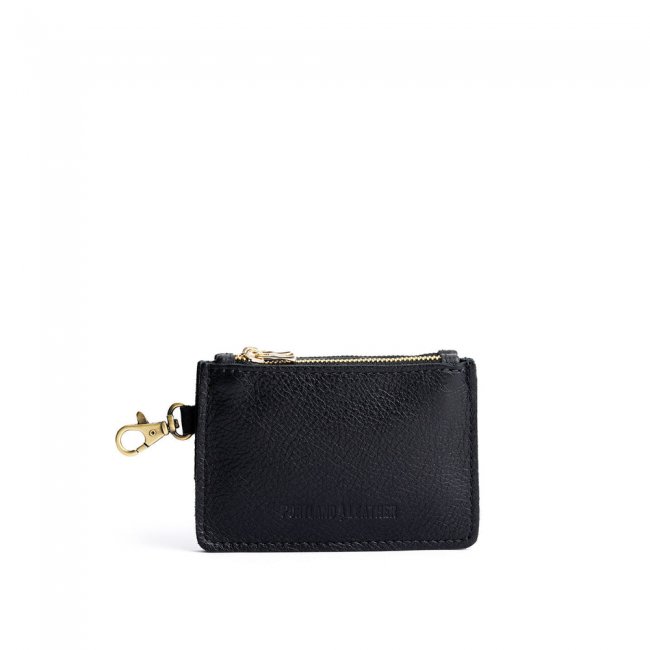 Portland Zip-Zap Duo Wallet - Pebbled black