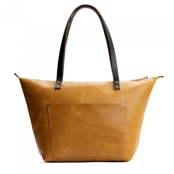 Portland Leather Tote Bag - Mango