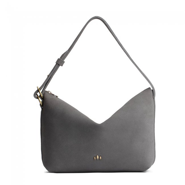 Portland Slouchy Shoulder Bag - Smoke Grey