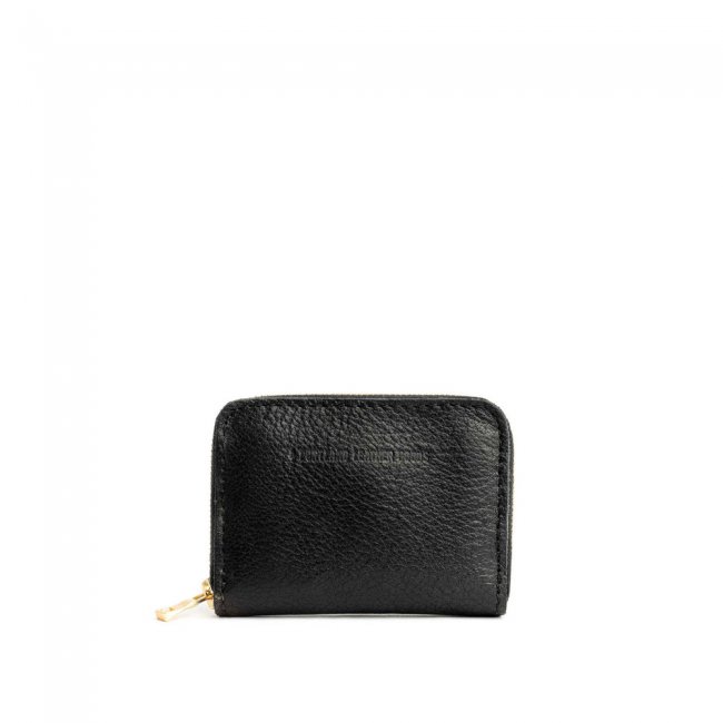 Portland Small Zip Wallet - Pebbled black Portland Small Zip Wallet - Pebbled black