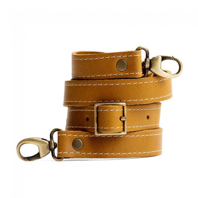 Portland Leather Crossbody Strap - Mango