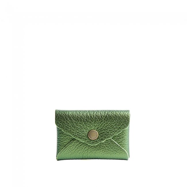 Portland Mini Daisy Wallet - Metallic Greench