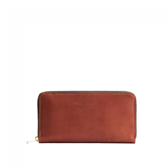 Portland Accordion Zip Wallet - Chestnut