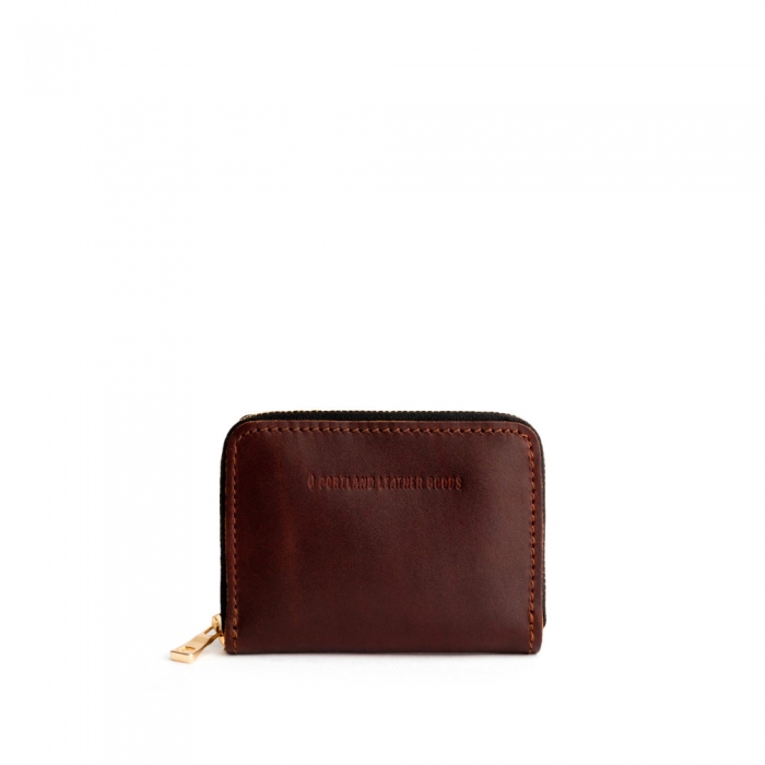 Portland Small Zip Wallet - Cognac