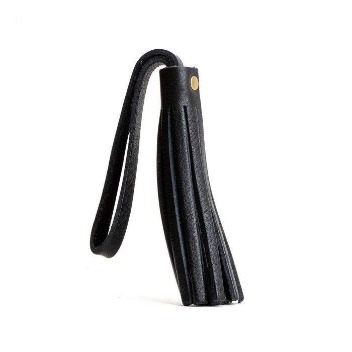 Portland Leather Tassel - Pebbled black