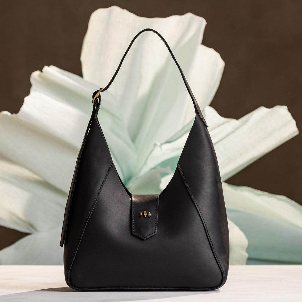 Portland Flora Shoulder Bag - Black