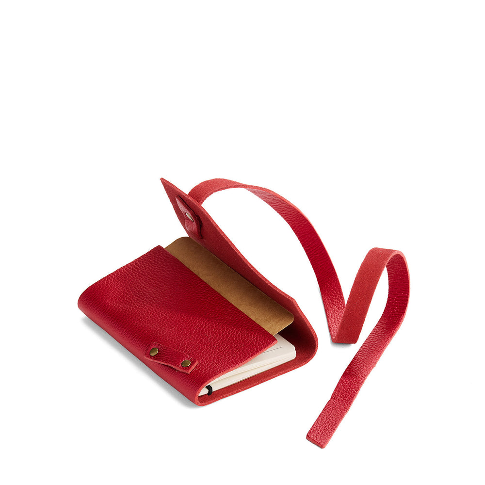 Portland Leather Wrap Journal - Reba Red