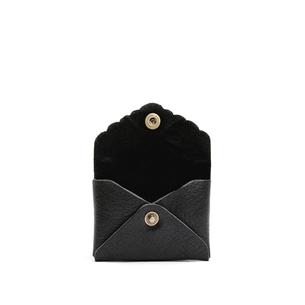 Portland Mini Daisy Wallet - Pebbled black