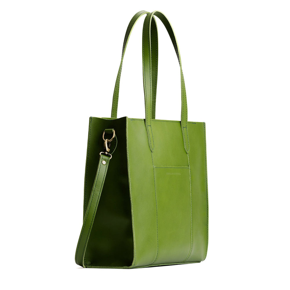 Portland Large Lola Zipper Crossbody Tote - Green Apple
