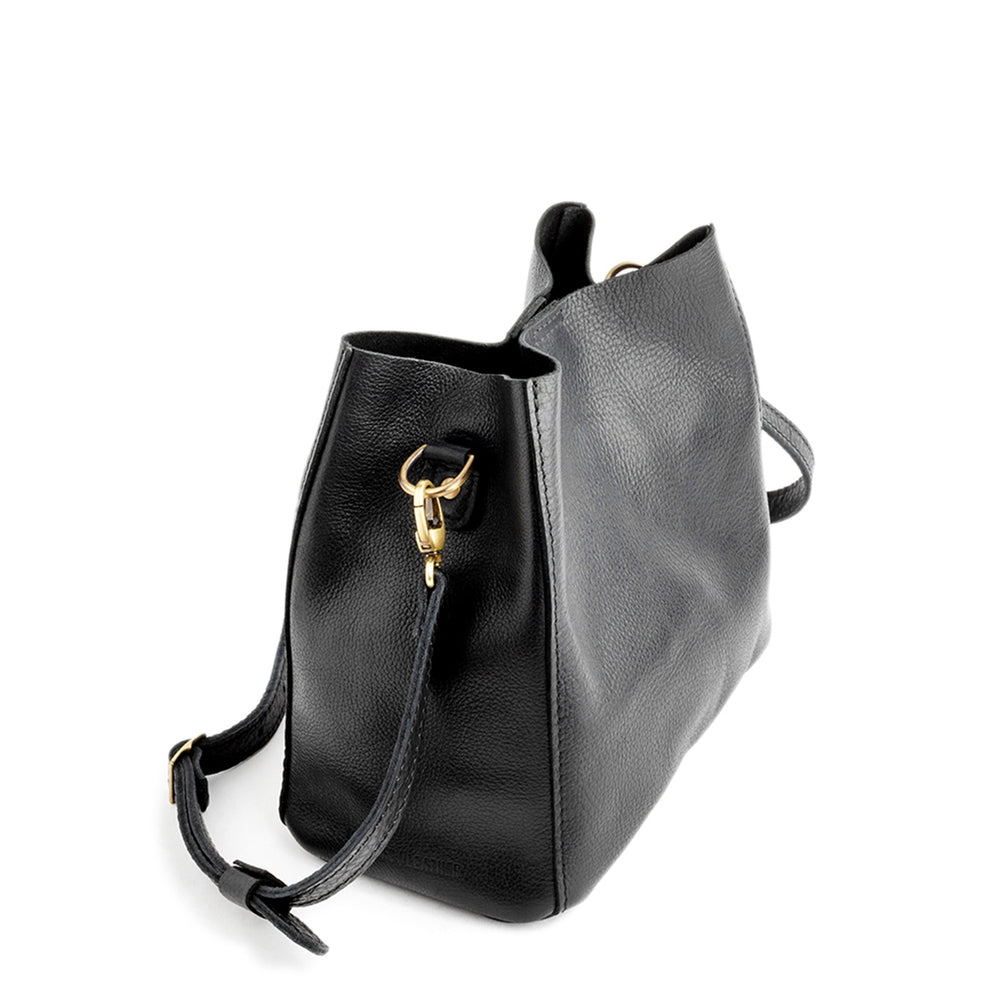Portland Butterfly Bucket Bag - Pebbled black