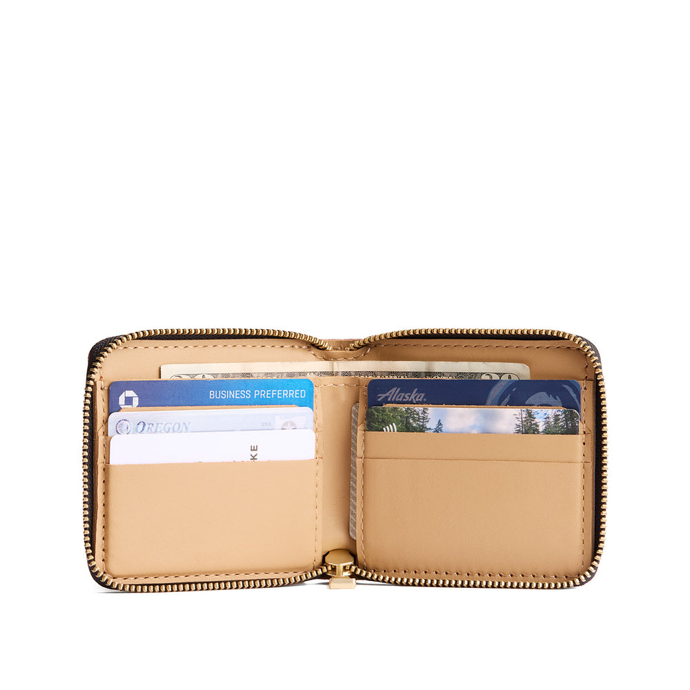 Portland Small Zipper Bifold Wallet - Plum