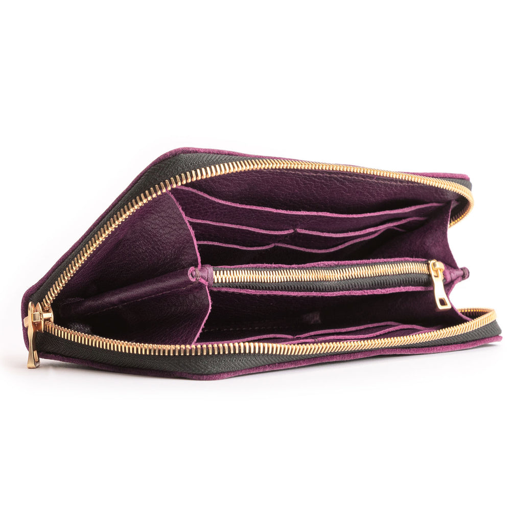 Portland Accordion Zip Wallet - Plum