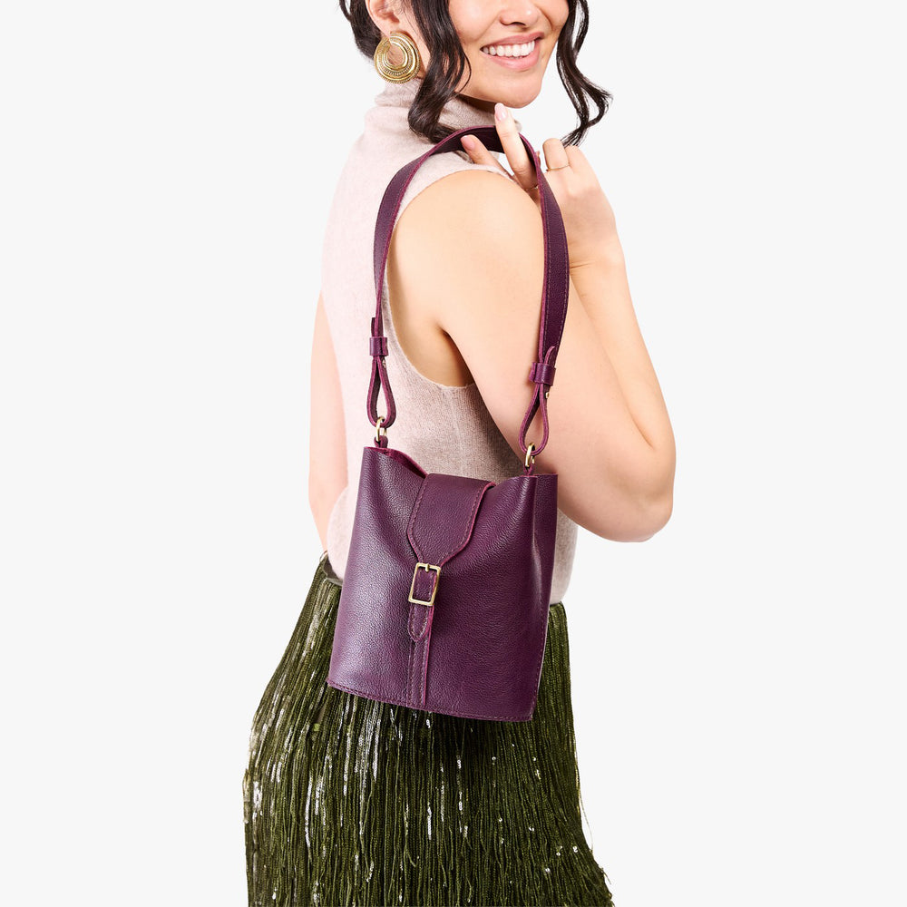 Portland Polly Bucket Bag - Plum
