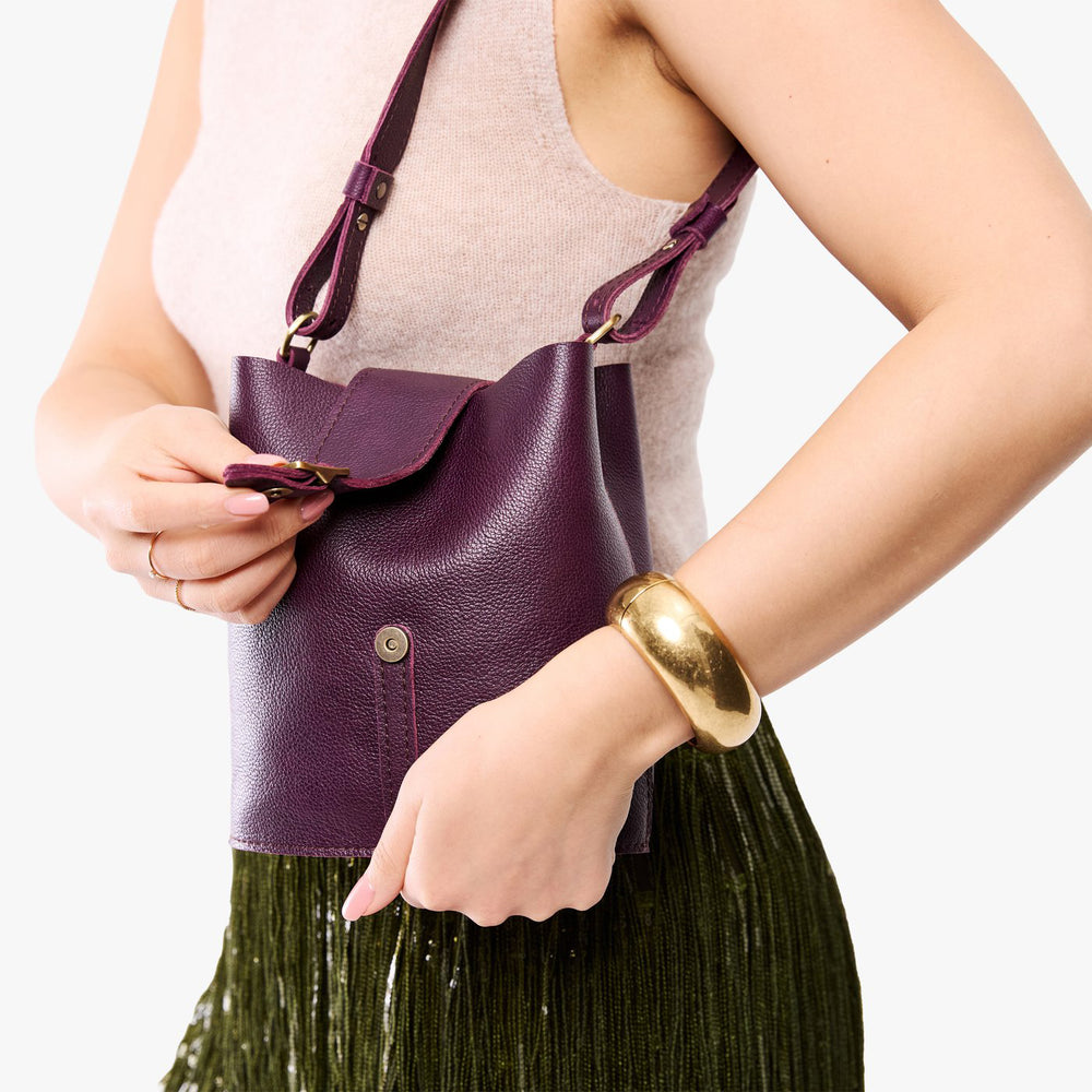 Portland Polly Bucket Bag - Plum