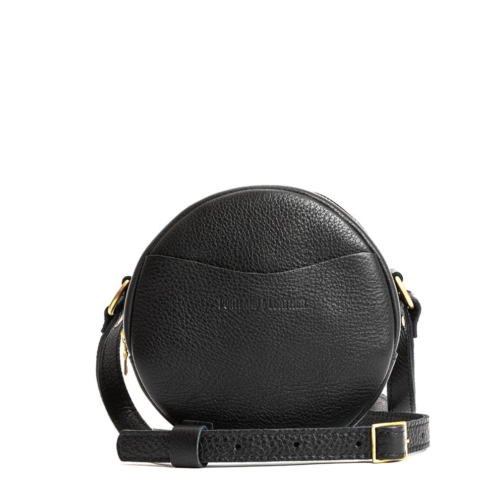 Portland Circle Crossbody - Pebbled black