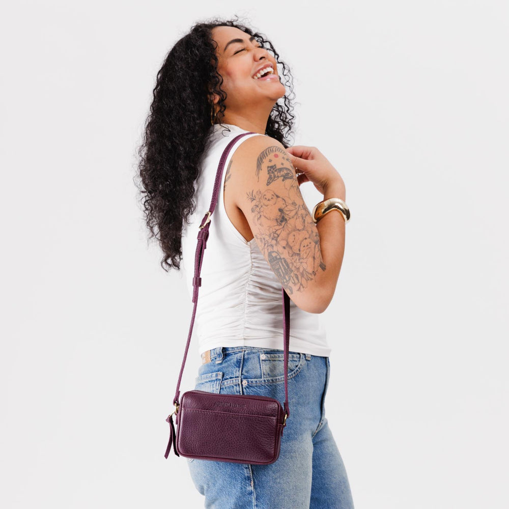 Portland Camera Bag Purse - Plum
