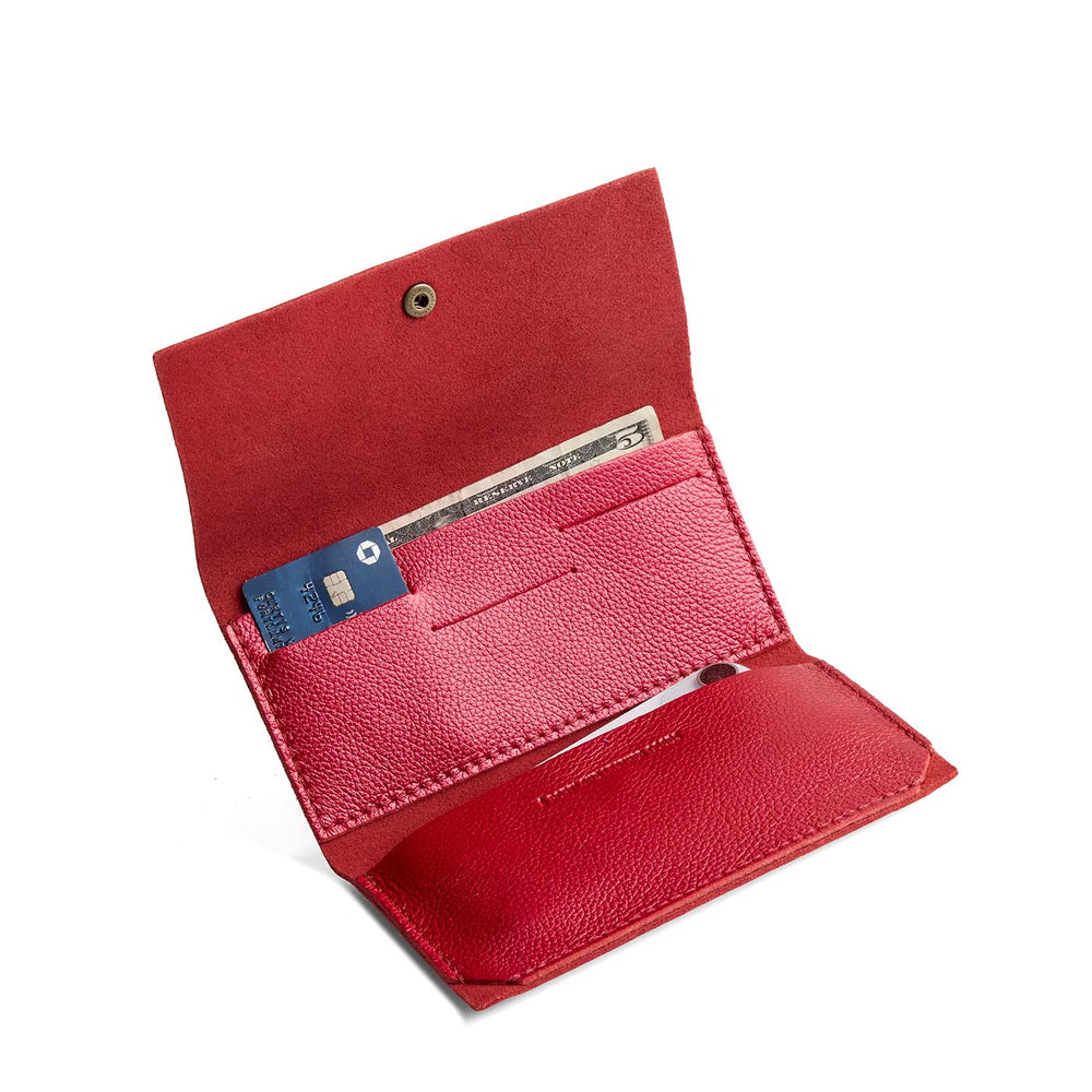 Portland Leather Rancher Wallet - Reba Red