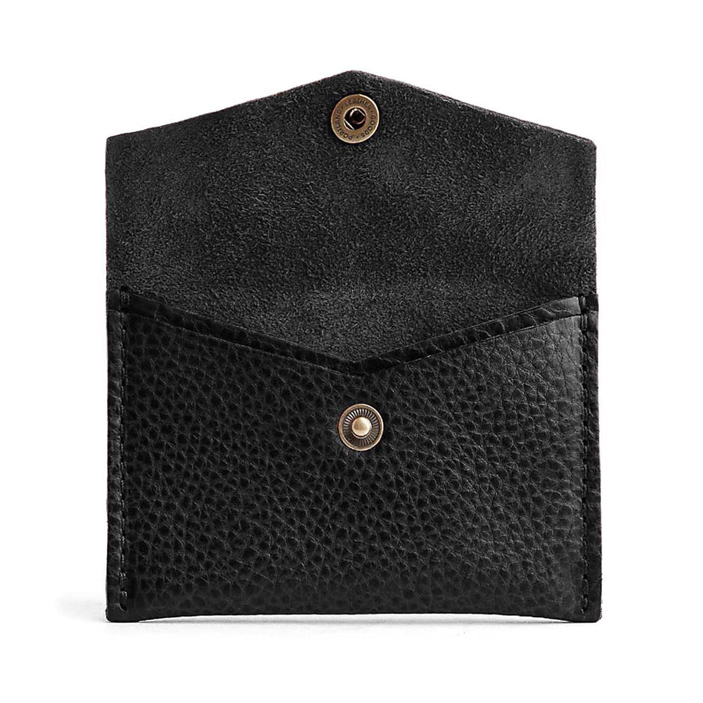 Portland Mini Envelope Wallet - Pebbled black