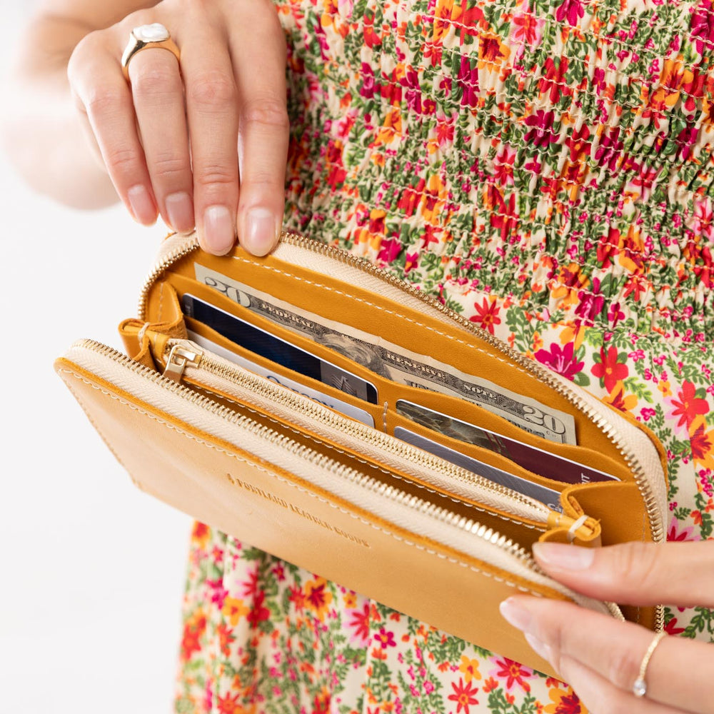 Portland Accordion Zip Wallet - Sunflower