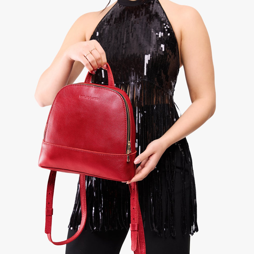 Portland Rue Convertible Backpack - Reba Red
