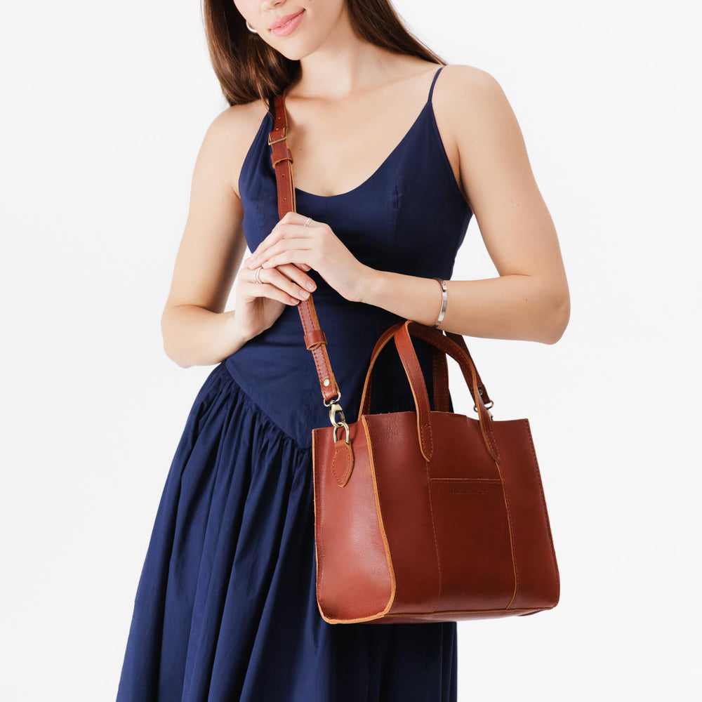 Portland Lola Crossbody Tote - Chestnut