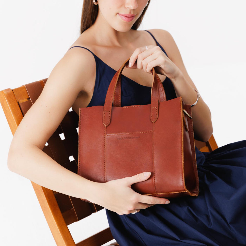 Portland Lola Crossbody Tote - Chestnut