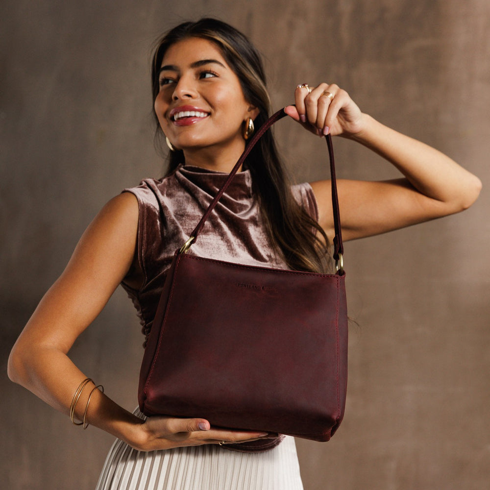 Portland Triangle Shoulder Bag - Merlot