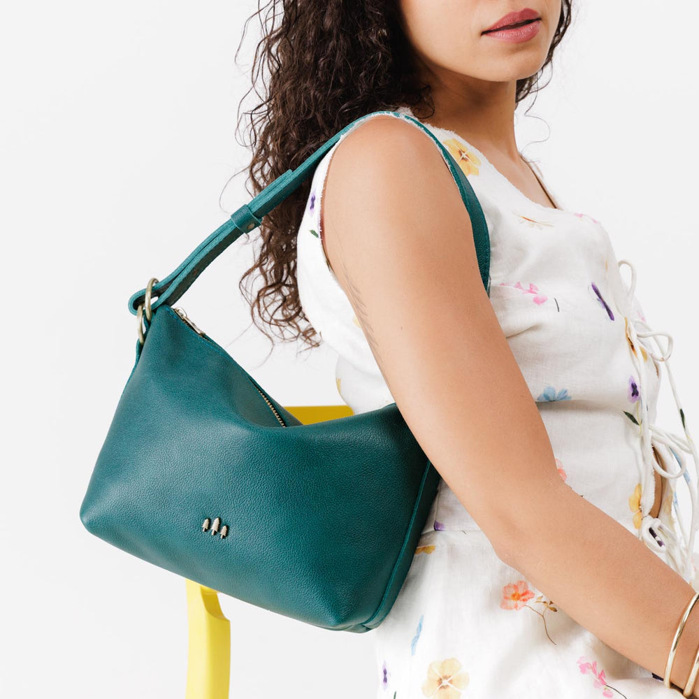 Portland Slouchy Shoulder Bag - Sea Glass