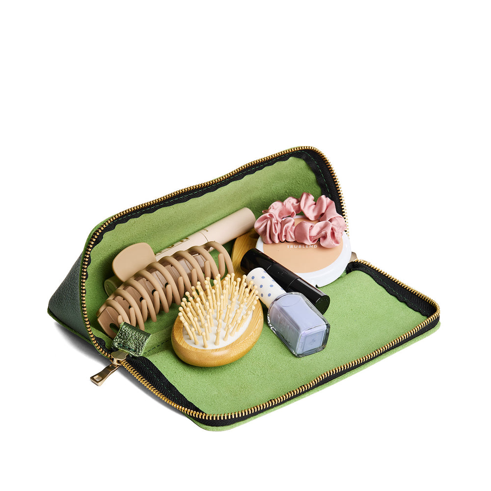 Portland Wide Mouth Pouch - Metallic Greench