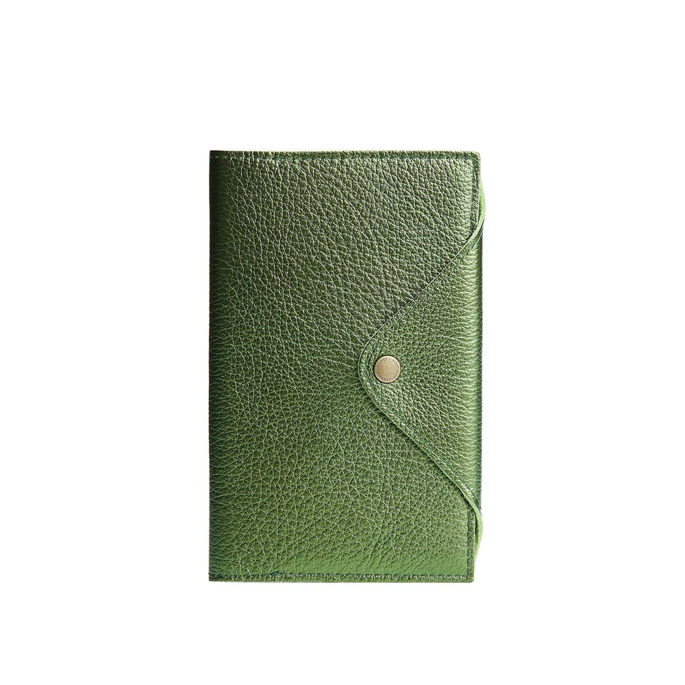 Portland Leather Snap Journal - Metallic Greench