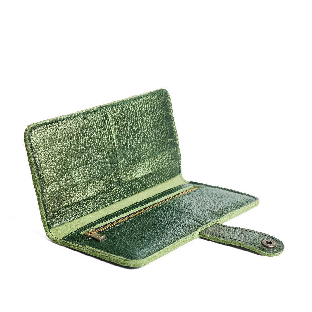 Portland Bifold Wallet - Metallic Greench