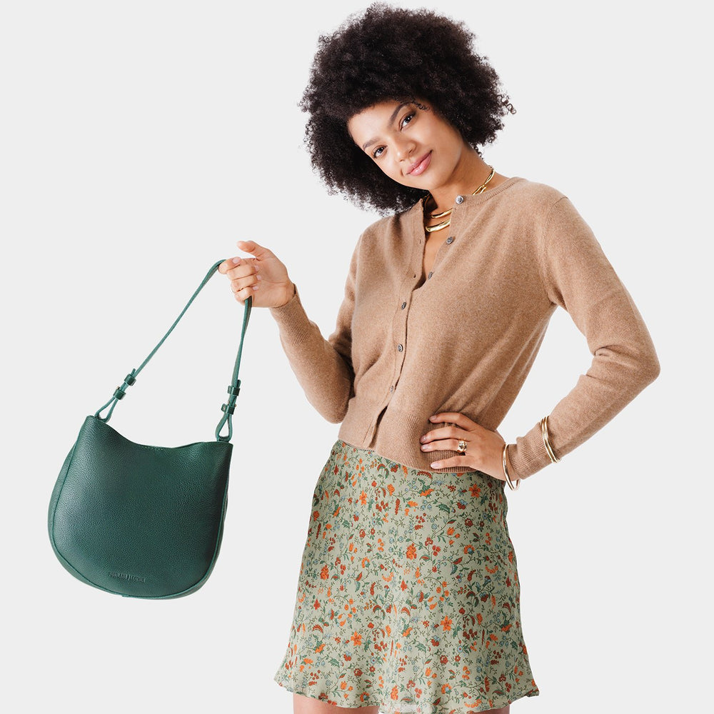 Portland Olivia Shoulder Bag - Forest Green