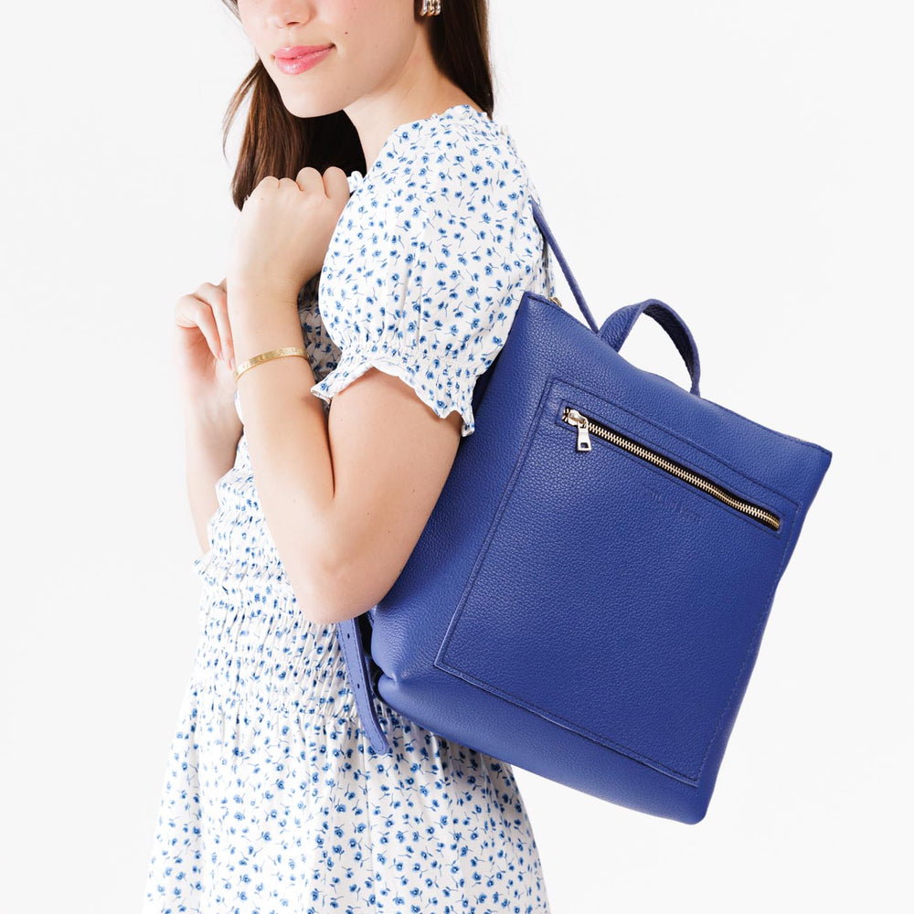 Portland Tote Backpack - Molino Blue