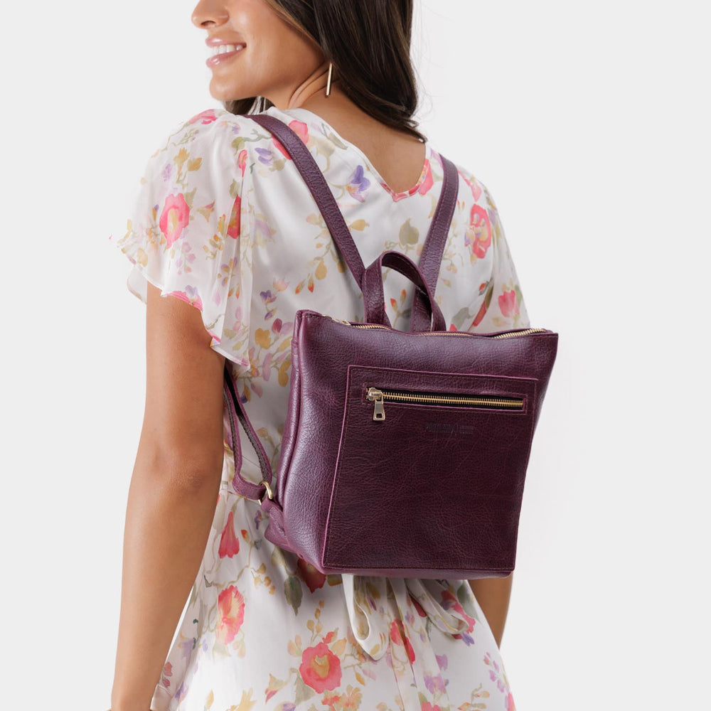 Portland Tote Backpack - Plum