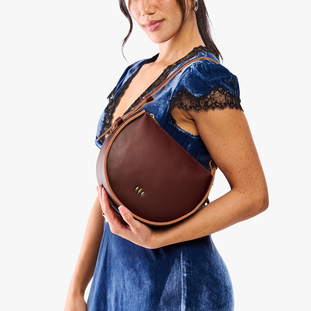 Portland Moon Shot Shoulder Bag - Cognac