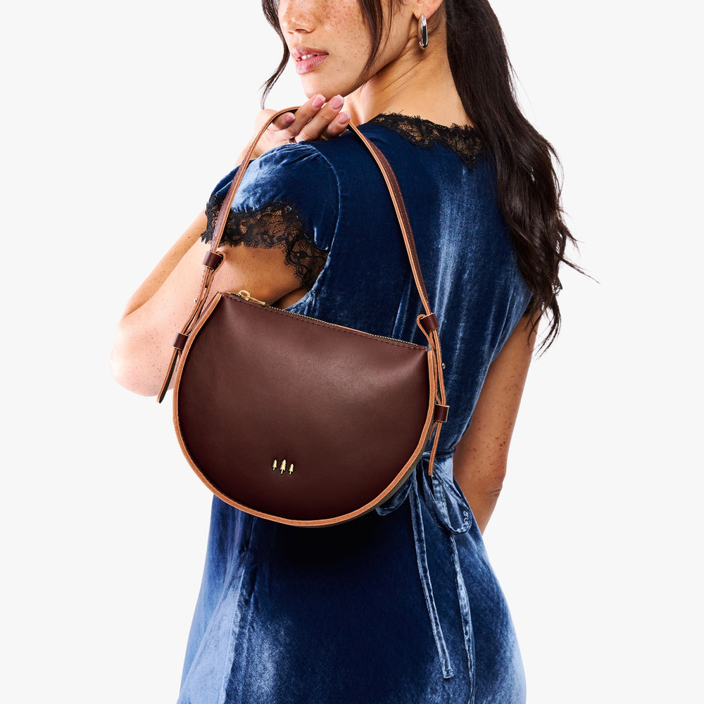 Portland Moon Shot Shoulder Bag - Cognac