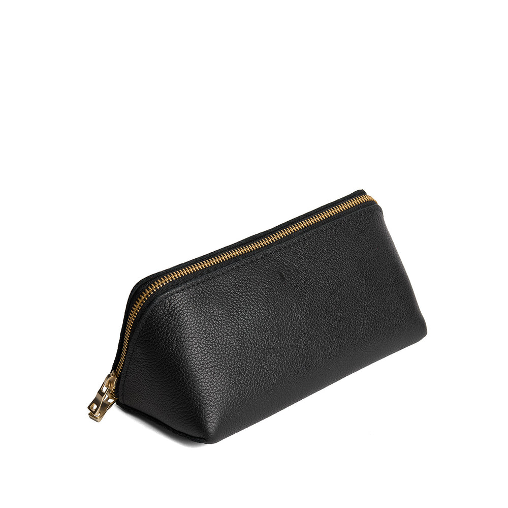 Portland Wide Mouth Pouch - Pebbled black