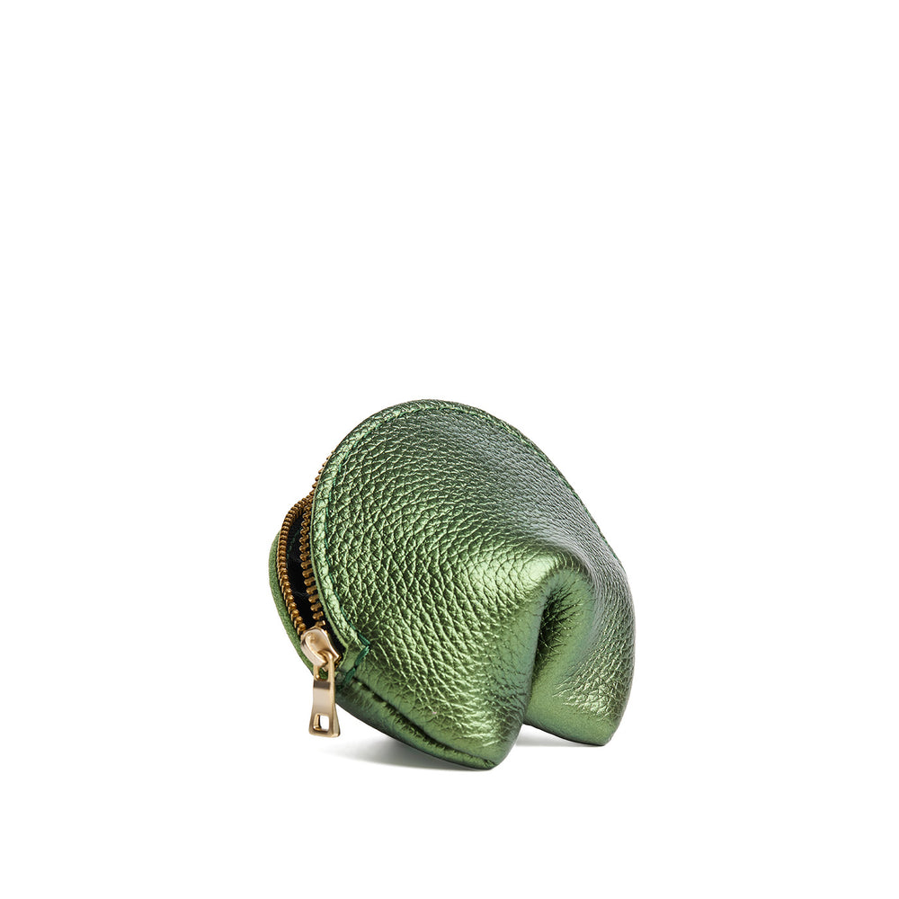Portland Fortune Cookie Pouch - Metallic Greench