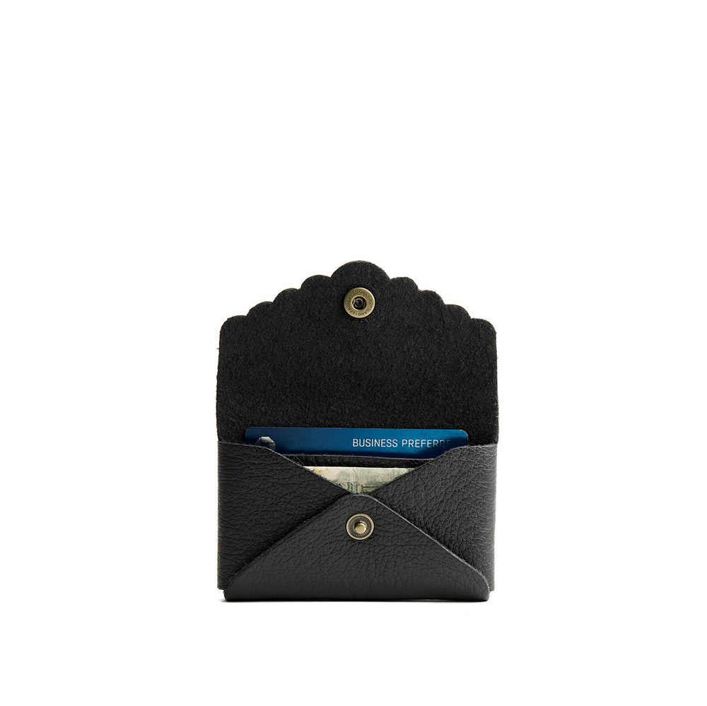 Portland Daisy Plus Wallet - Pebbled black