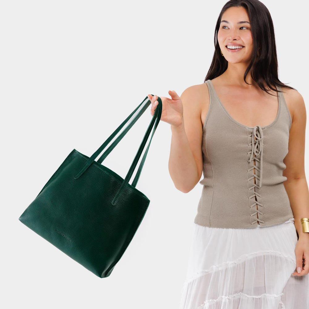 Portland August Tote - Forest Green