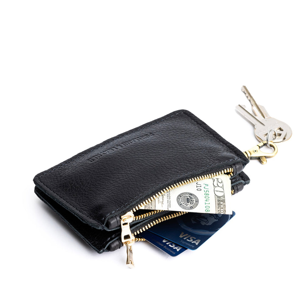 Portland Zip-Zap Duo Wallet - Pebbled black